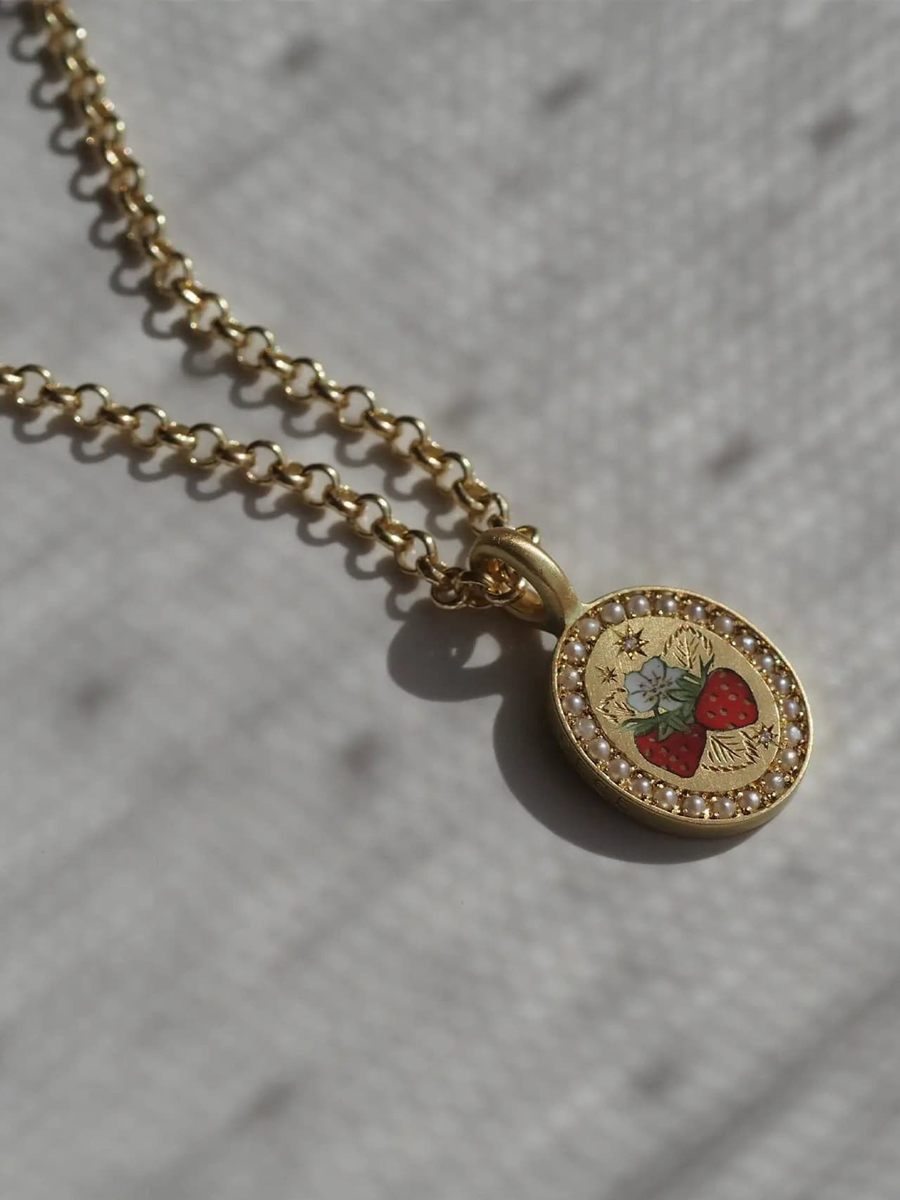 Strawberries and cream pendant Pendant Cece Jewellery    - Collagerie