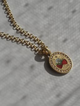 Strawberries and cream pendant Pendant Cece Jewellery    - Collagerie