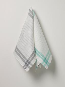 Stripe kitchen towel turquoise Kitchen Linen Volga Linen    - Collagerie