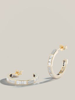 The Lucky One diamond hoops EARRING Lucy Delius    - Collagerie