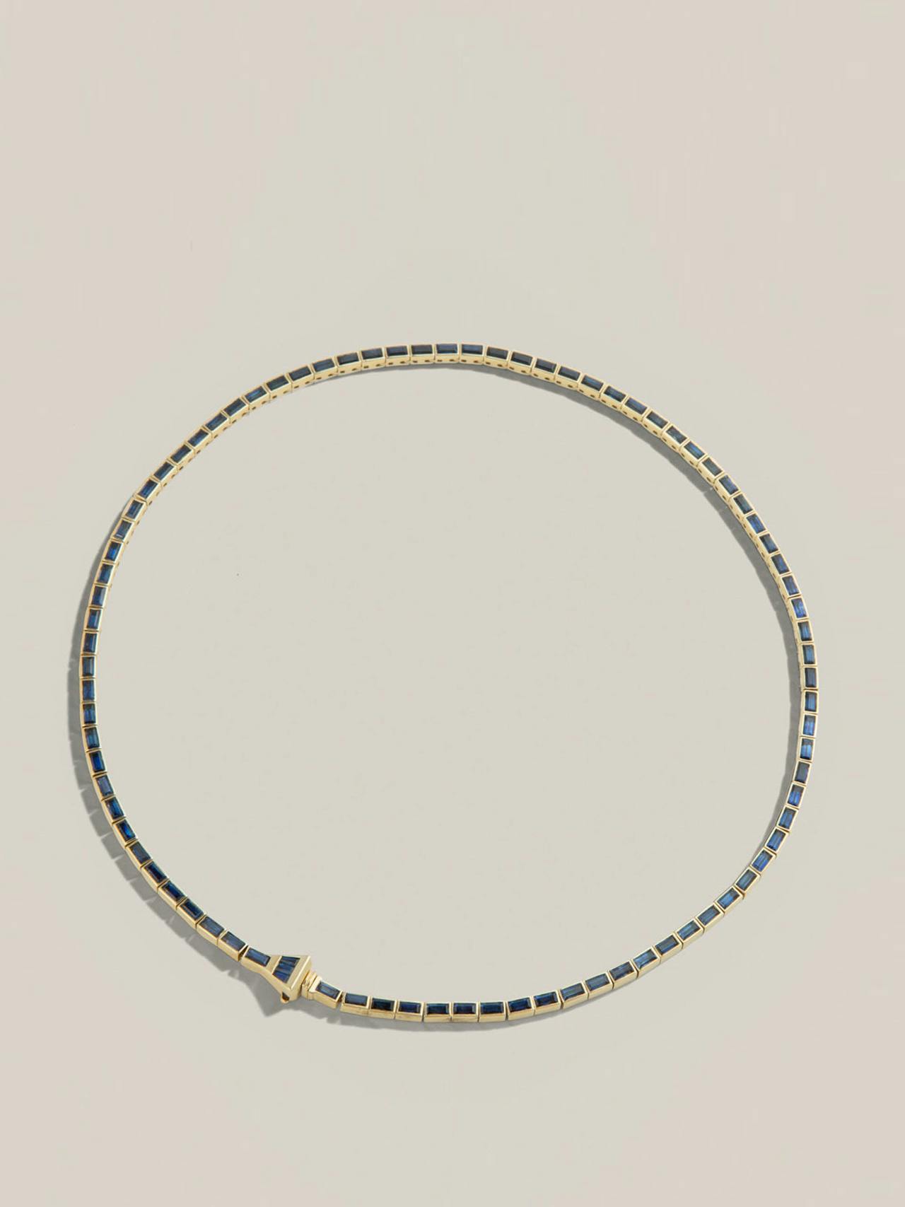 The Lucky One Blue Sapphire Rivieré necklace