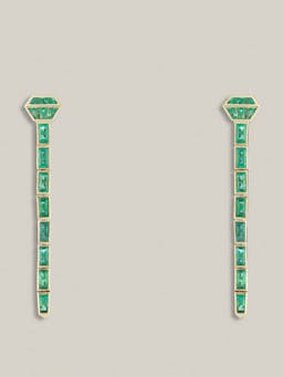 The Lucky One long emerald earrings EARRING Lucy Delius    - Collagerie