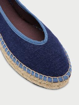 Navy Summer swing flats Ribbon Flabelus    - Collagerie