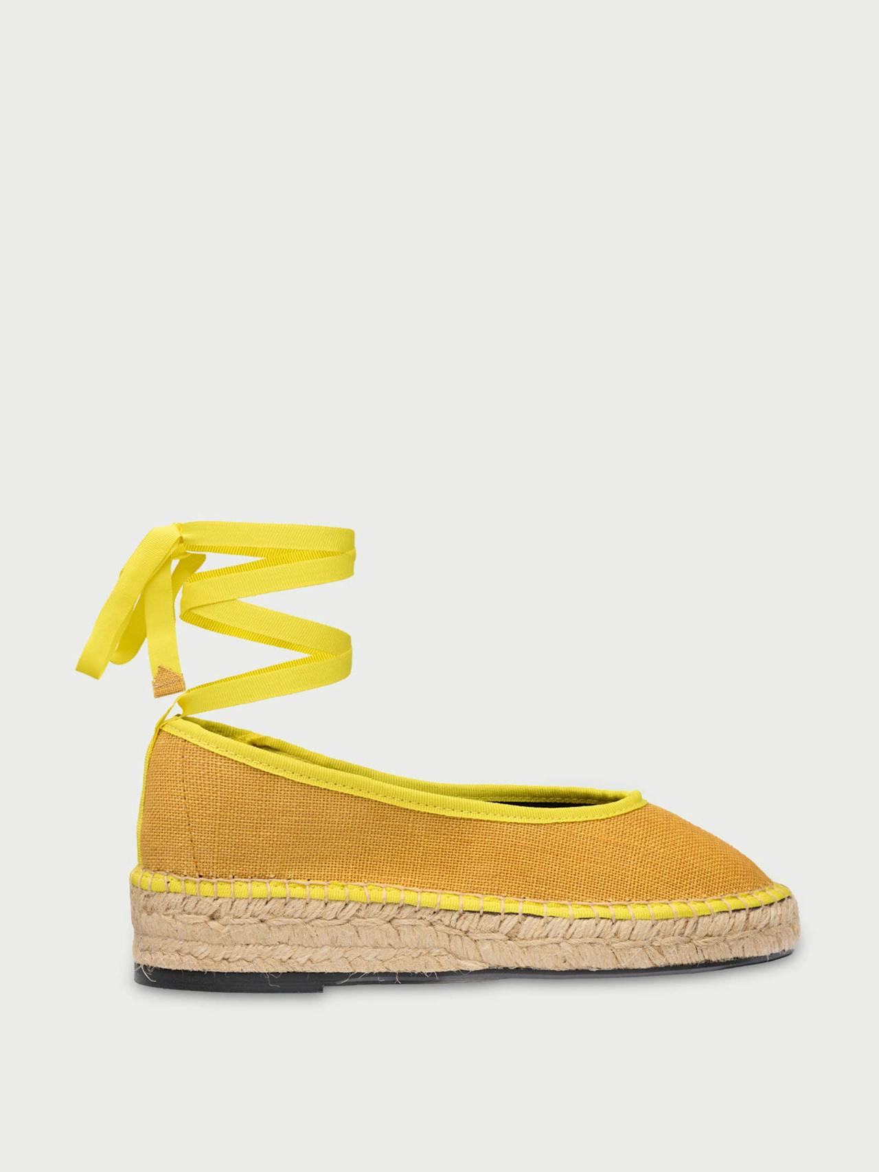 Yellow Summer swing flats Ribbon Flabelus    - Collagerie