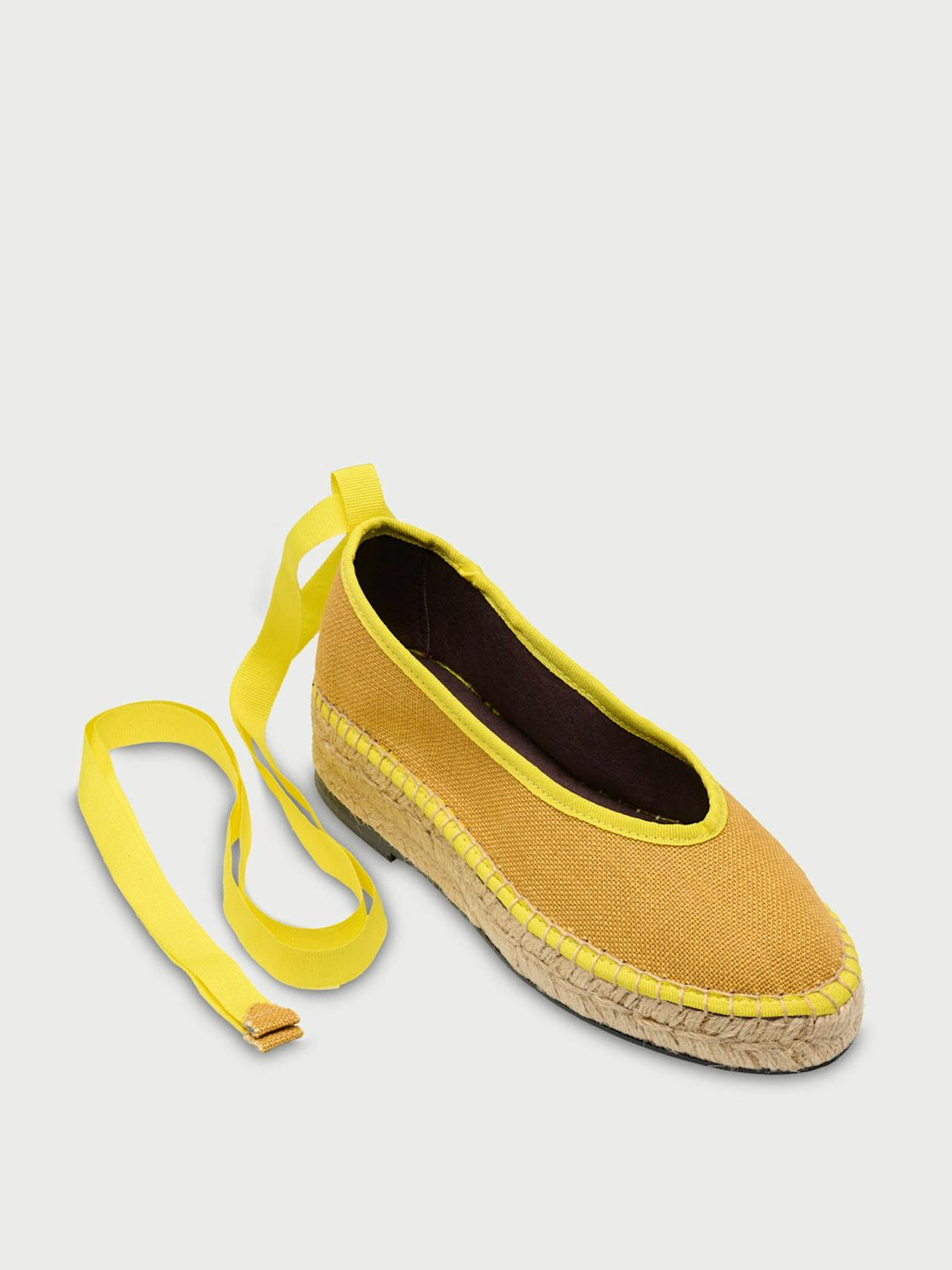 Yellow Summer swing flats Ribbon Flabelus    - Collagerie