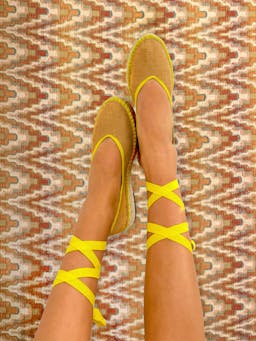 Yellow Summer swing flats Ribbon Flabelus    - Collagerie