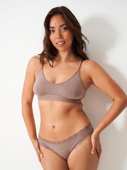 Taupe t-shirt bra T-shirt Bra Stripe & Stare    - Collagerie