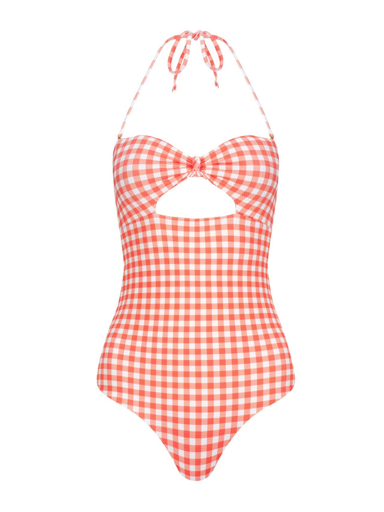 The Chazzy swimsuit in coral gingham