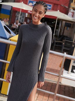 Medina charcoal merino dress Merino Dress The Knotty Ones    - Collagerie