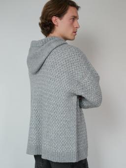 Žilvinas fog grey merino wool hoodie Merino Wool Hoodie The Knotty Ones    - Collagerie