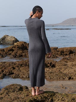 Medina charcoal merino dress Merino Dress The Knotty Ones    - Collagerie