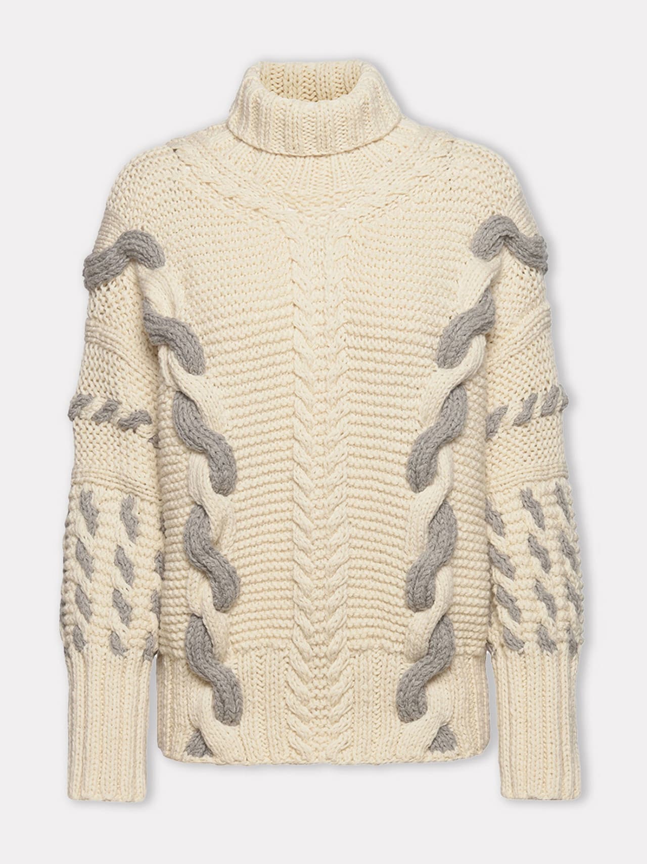 Barbora white wool turtleneck