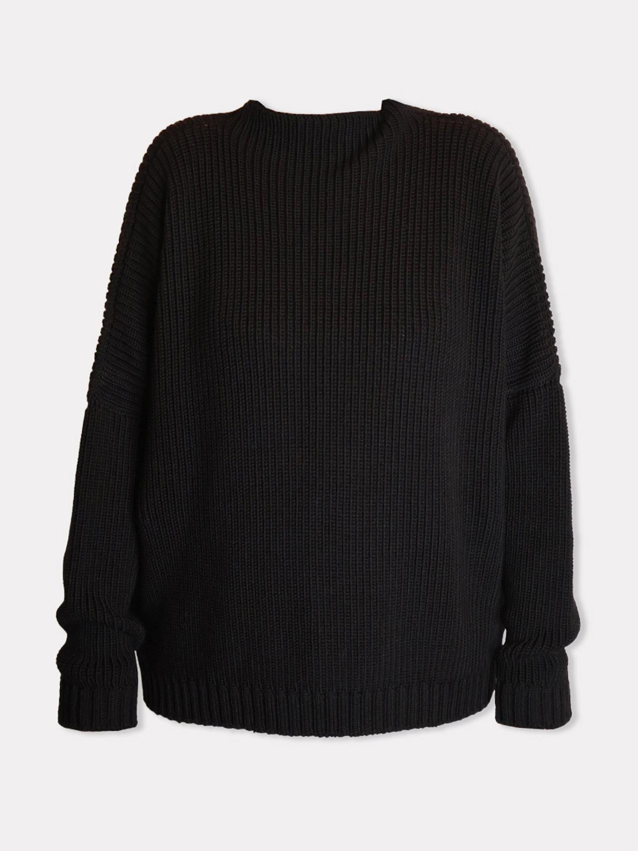 Laumės black merino wool sweater