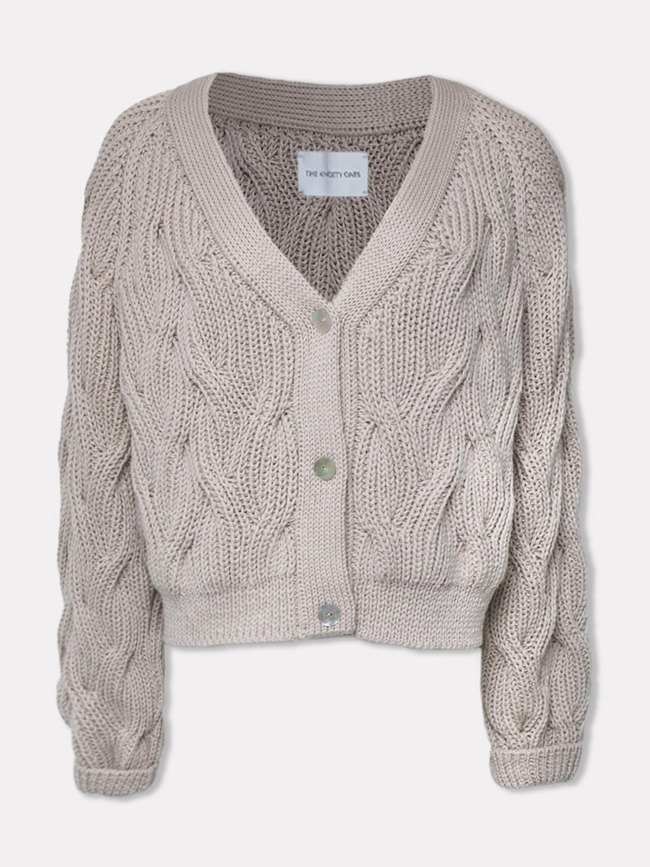 Nemunas silver grey merino wool cardigan