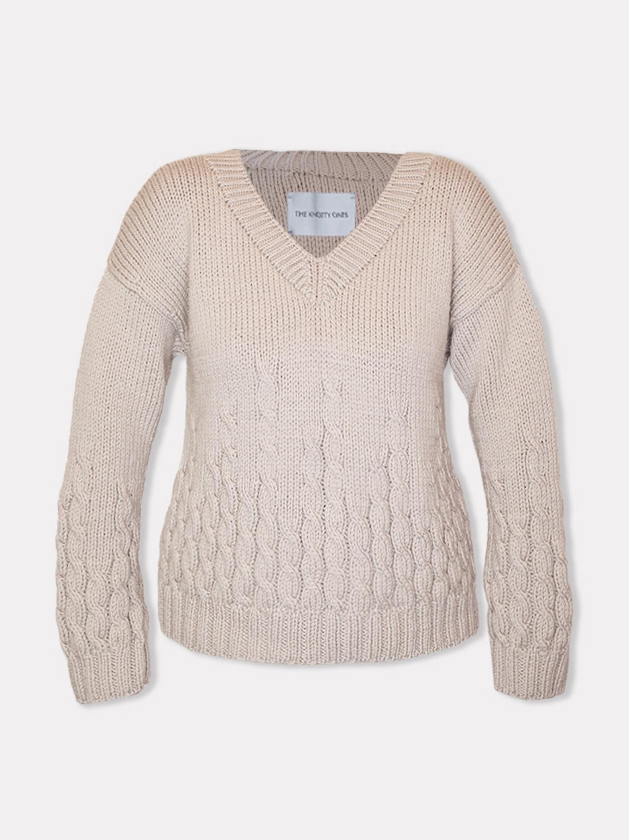 Slėniai silver grey merino wool sweater