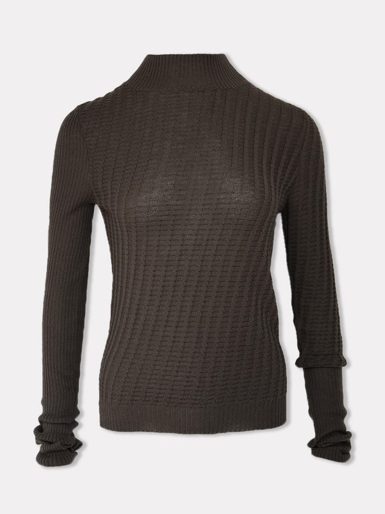 Žaltys nettle merino wool turtleneck