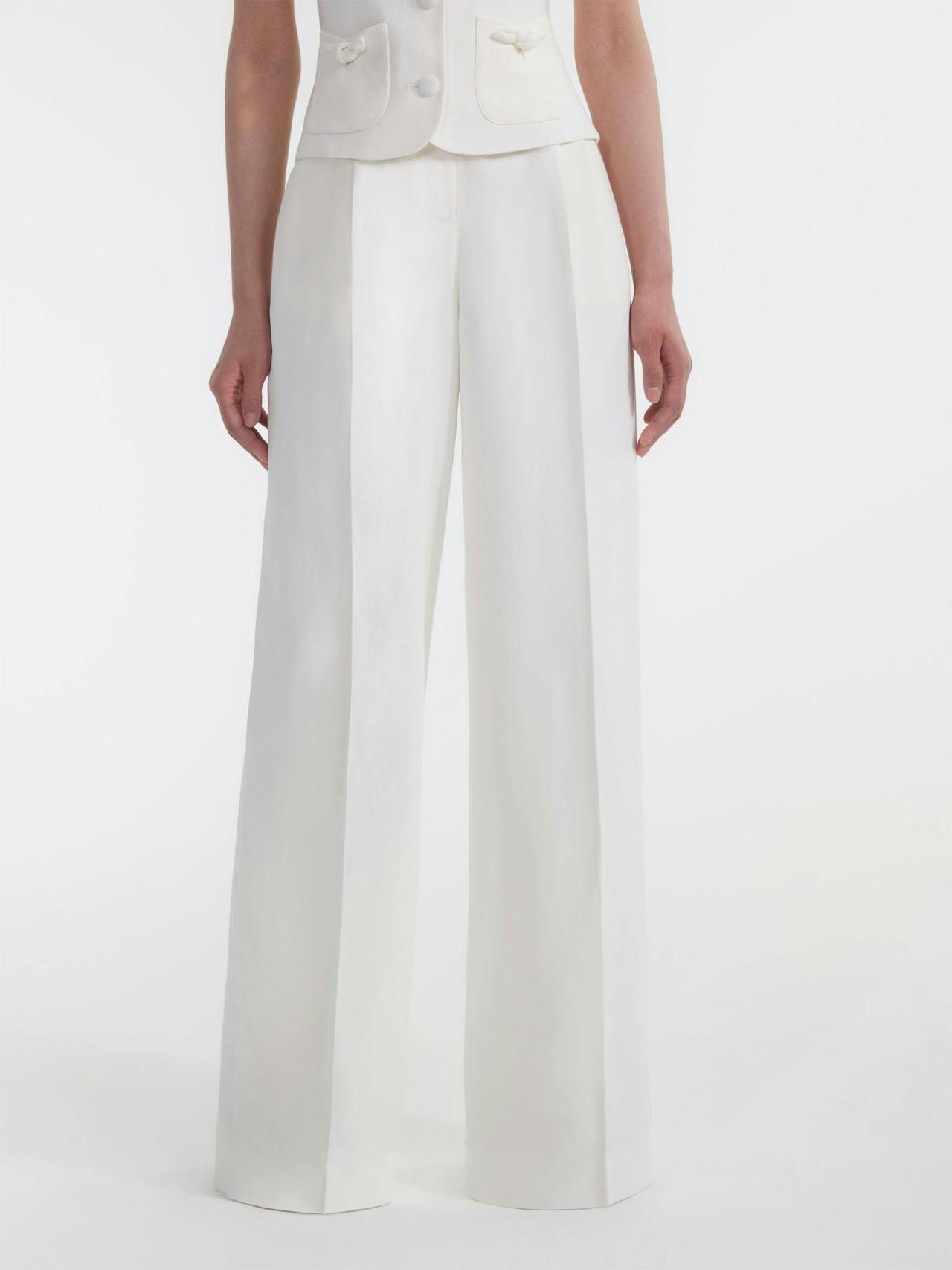 Ivory wide tailored trousers Trouser Saloni    - Collagerie