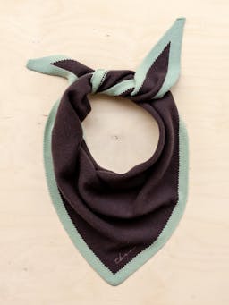 Merino triangle scarf in brown and mint Style > Womens Scarves > Merino Scarves > Triangle TBCo    - Collagerie