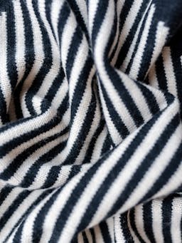 Merino triangle scarf in black stripe Style > Womens Scarves > Merino Scarves > Triangle TBCo    - Collagerie