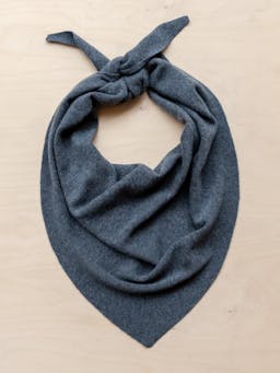 Large merino triangle scarf in charcoal Style > Womens Scarves > Merino Scarves > Triangle TBCo    - Collagerie