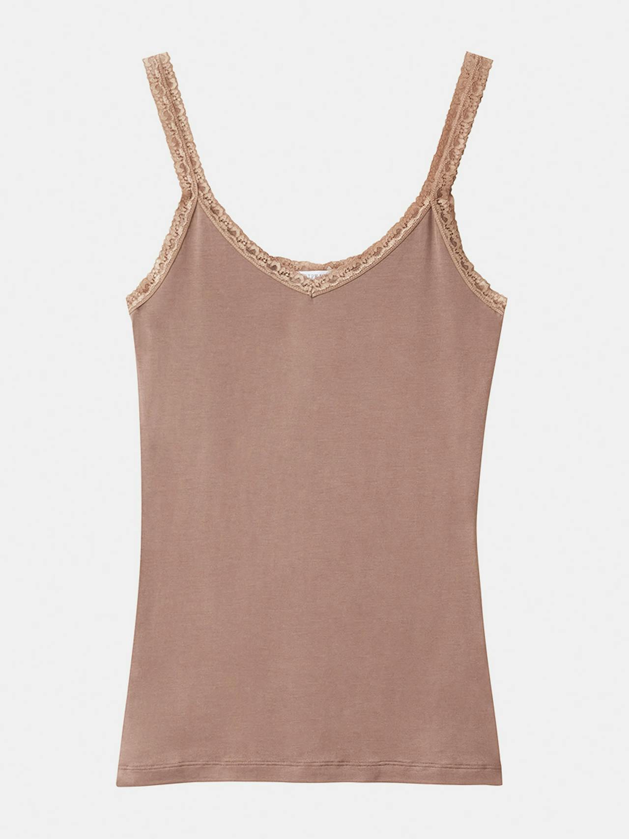 Taupe lace cami