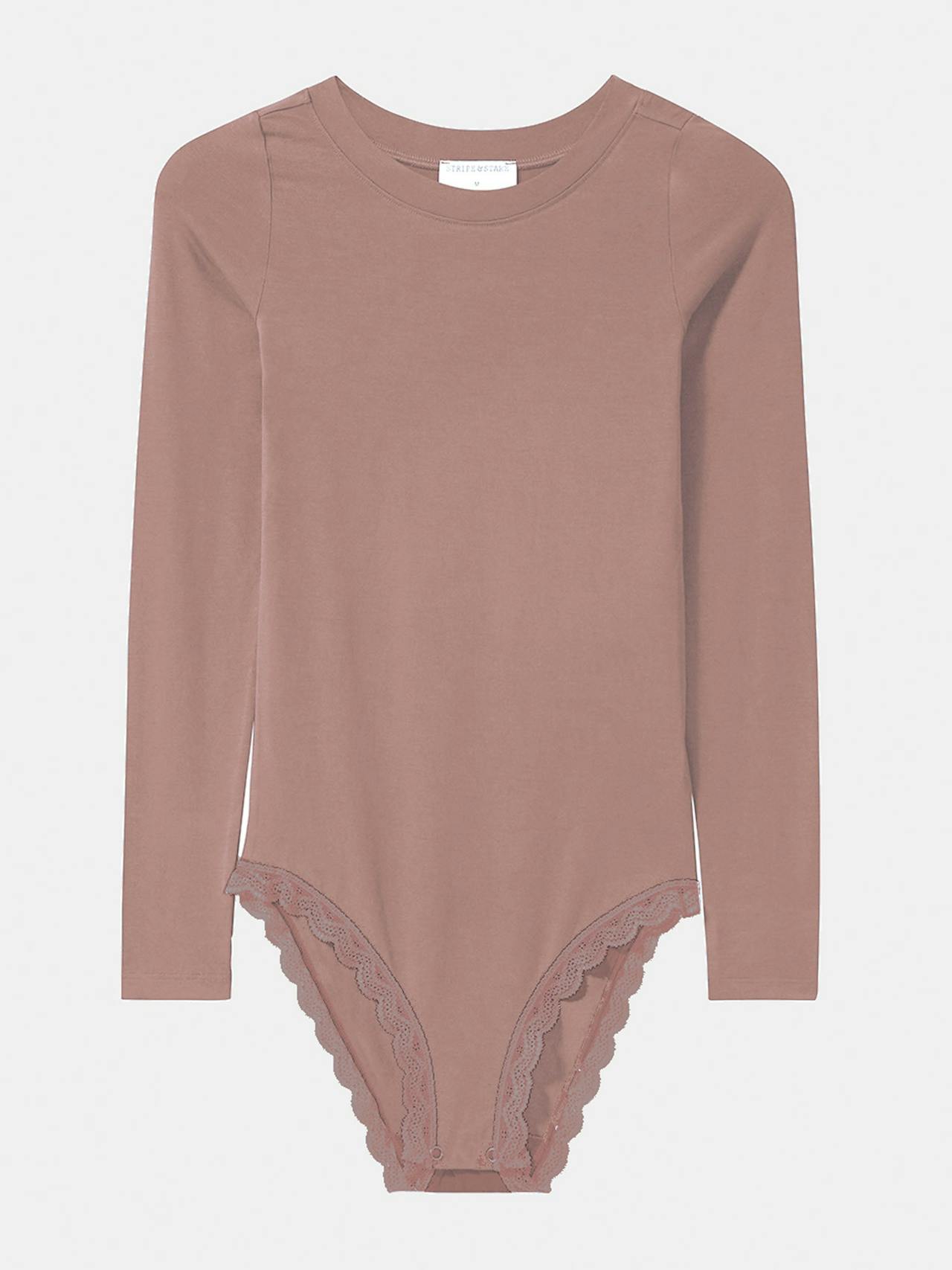 Taupe long sleeved bodysuit