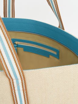 The Luxe beach bag in tropicana teal Bags London Velvet    - Collagerie