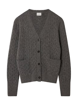 Atlantic grey Cable cardigan The CABLE CARDIGAN Navygrey    - Collagerie