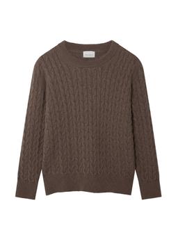 The cable crew in mocha Jumper Navygrey    - Collagerie