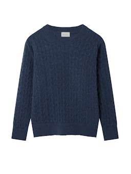 The cable crew in atlantic blue Jumper Navygrey    - Collagerie