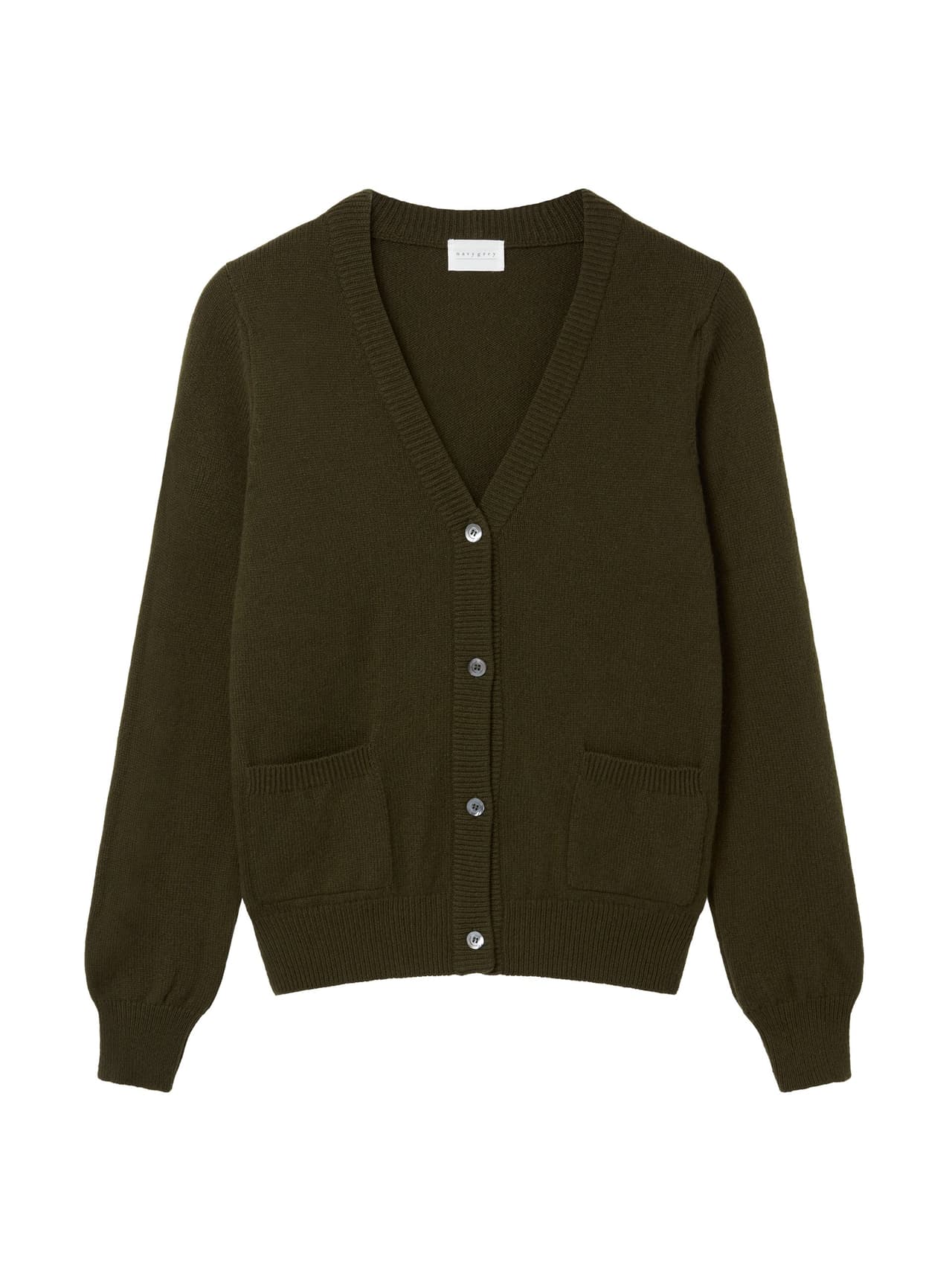 The cardigan in moss