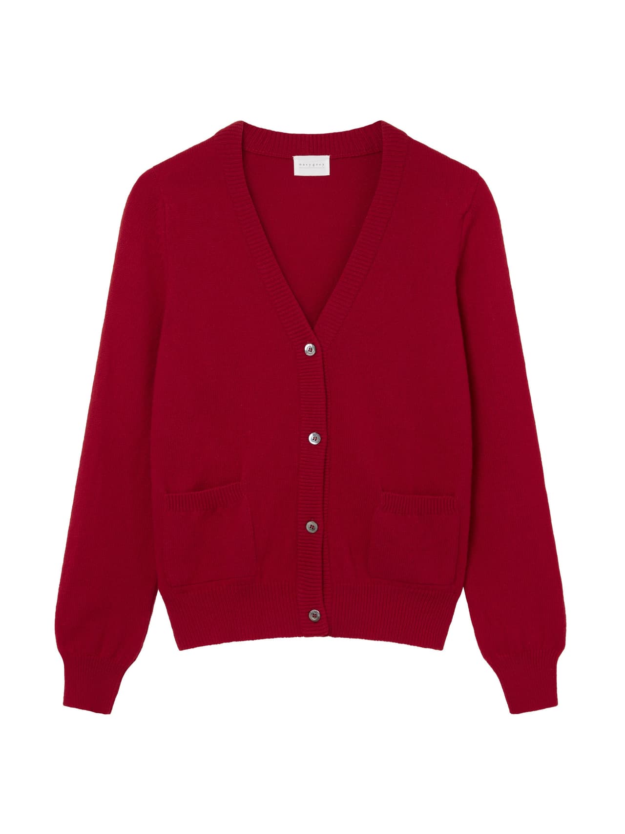 The cardigan in carmine