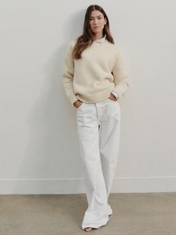 Undyed ecru Chunky field jumper The CHUNKY FIELD Navygrey    - Collagerie