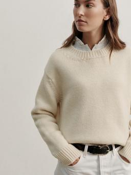 Undyed ecru Chunky field jumper The CHUNKY FIELD Navygrey    - Collagerie