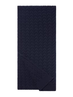 The border cable scarf in navy Accessory Navygrey    - Collagerie