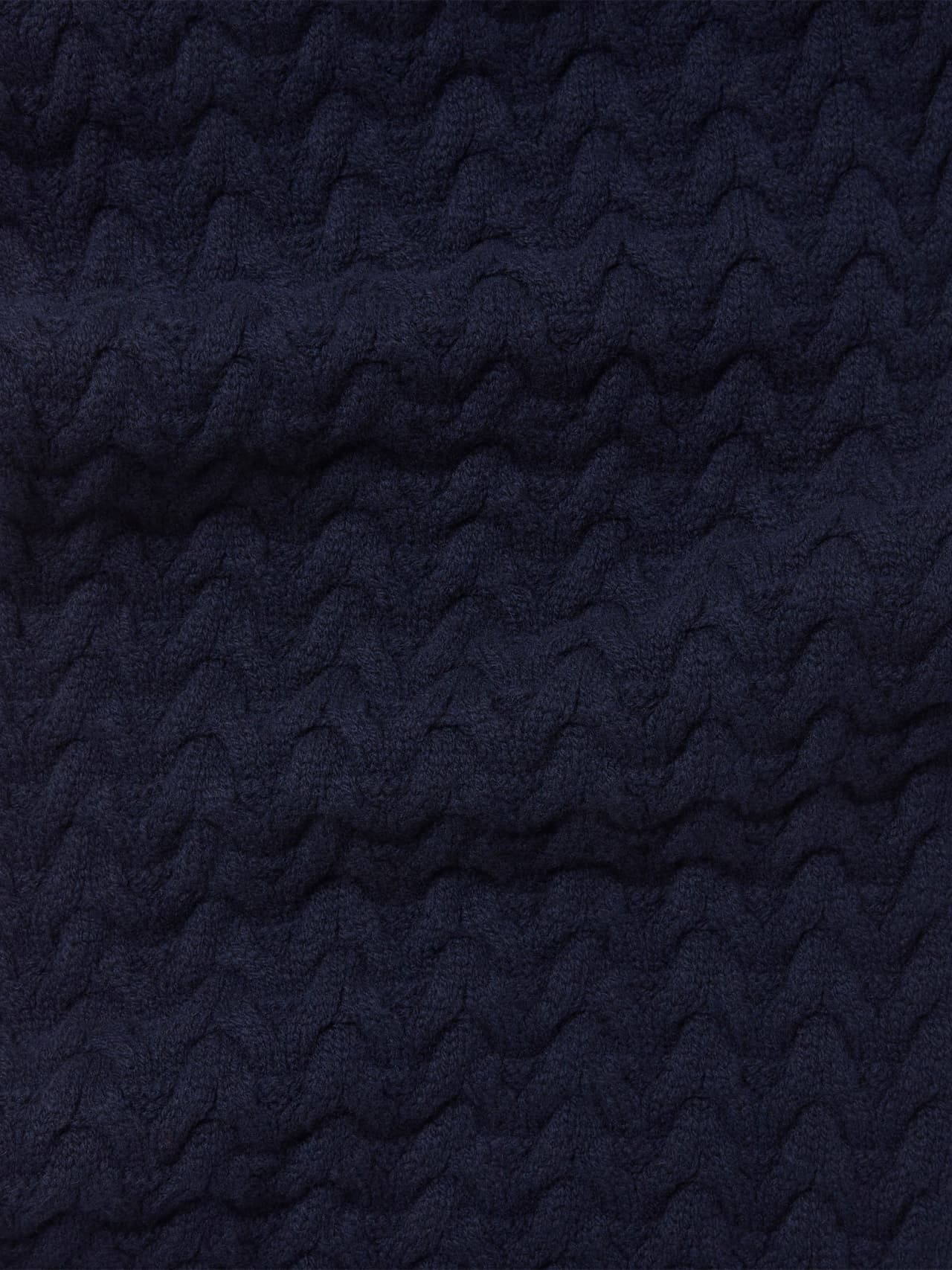 The border cable scarf in navy Accessory Navygrey    - Collagerie