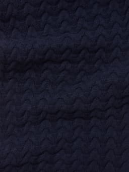 The border cable scarf in navy Accessory Navygrey    - Collagerie