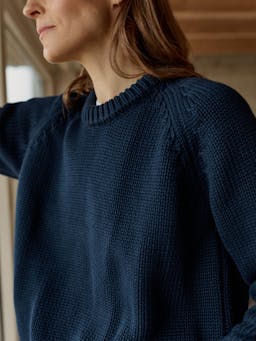 The weekend chunky in navy Jumper Navygrey    - Collagerie