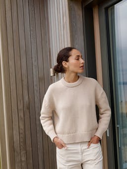 The easy cotton in marram Jumper Navygrey    - Collagerie