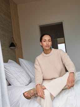 The easy cotton in marram Jumper Navygrey    - Collagerie