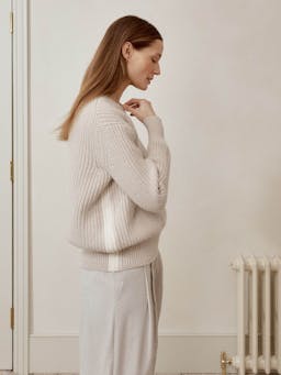 The heirloom crew 2.0 in lait and ice white Jumper Navygrey    - Collagerie