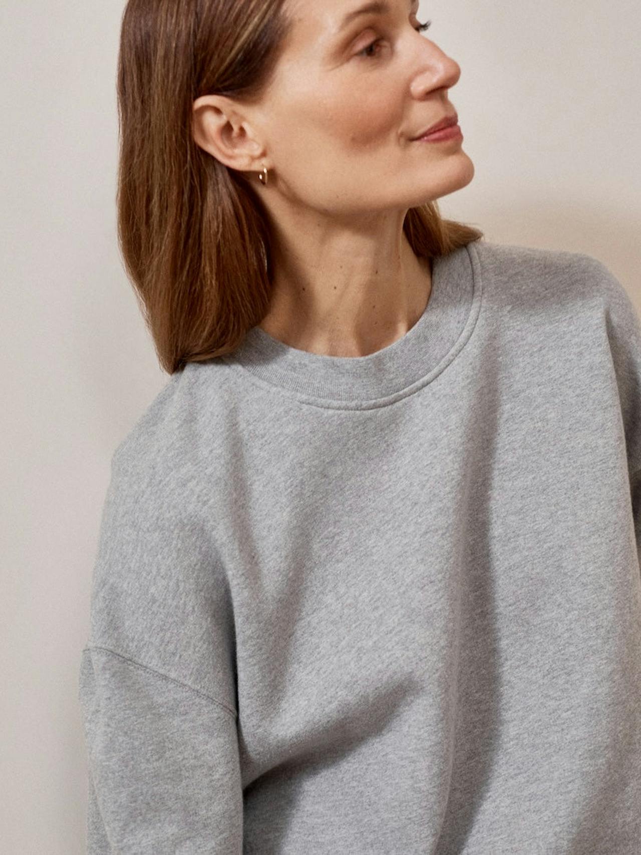 Slate grey relaxed-fit sweatshirt The Relaxed SWEATSHIRT Navygrey    - Collagerie