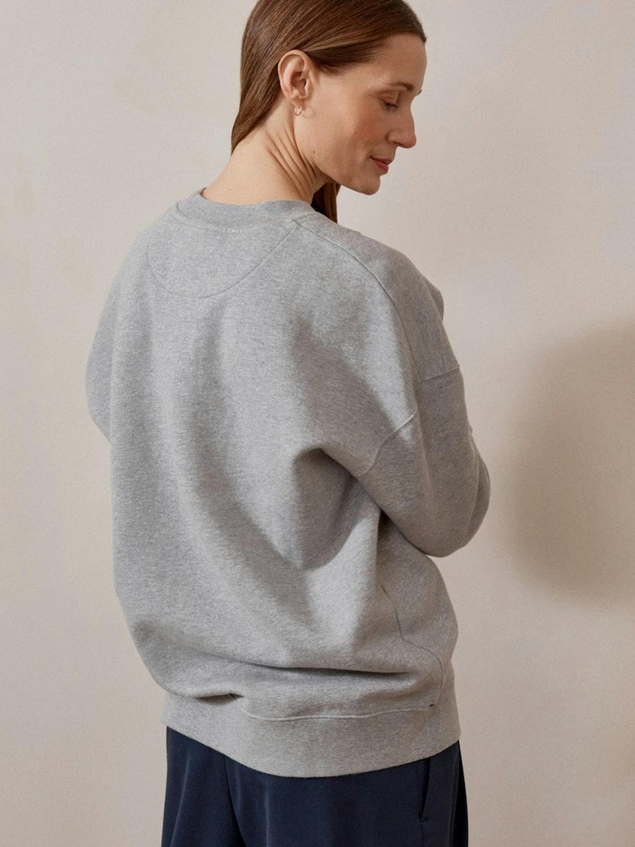 Slate grey relaxed-fit sweatshirt The Relaxed SWEATSHIRT Navygrey    - Collagerie