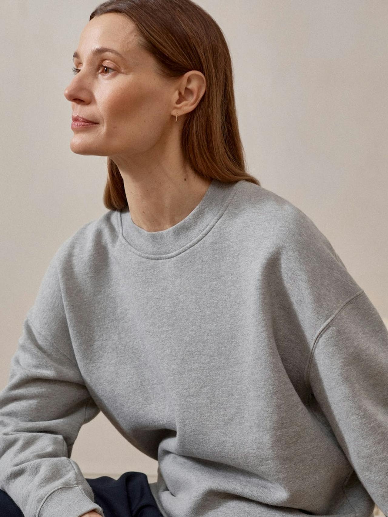 Slate grey relaxed-fit sweatshirt The Relaxed SWEATSHIRT Navygrey    - Collagerie