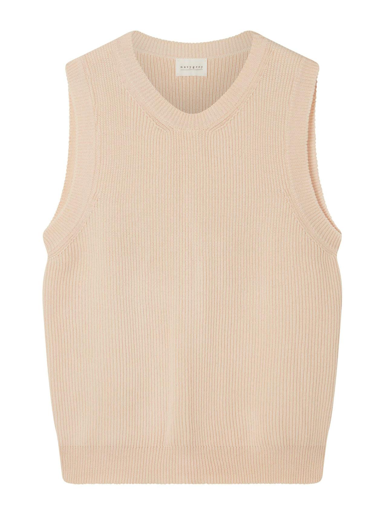 The riviera tank in alabaster Tank Navygrey    - Collagerie