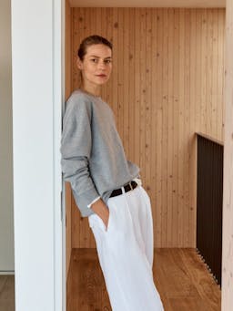 Slate grey relaxed-fit sweatshirt The Relaxed SWEATSHIRT Navygrey    - Collagerie