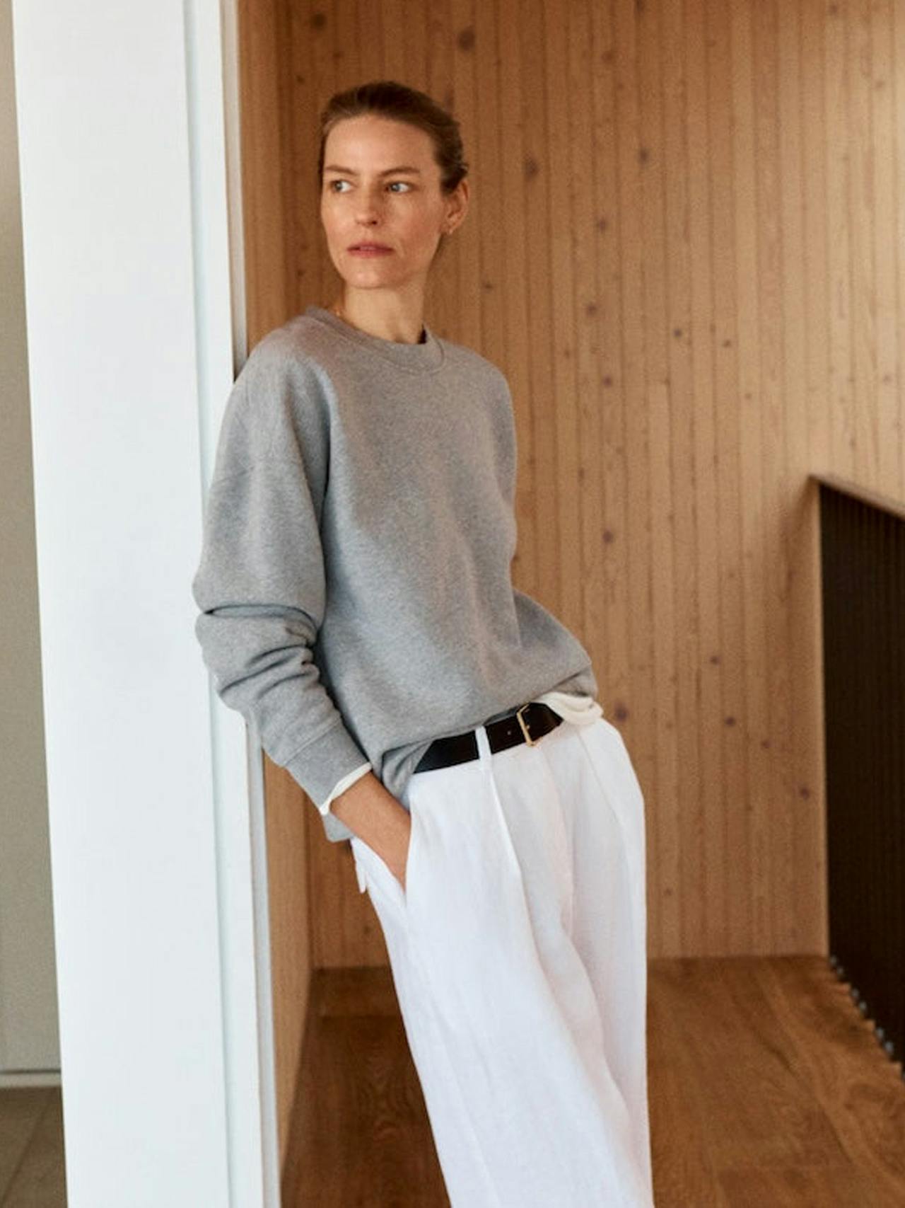 Slate grey relaxed-fit sweatshirt The Relaxed SWEATSHIRT Navygrey    - Collagerie