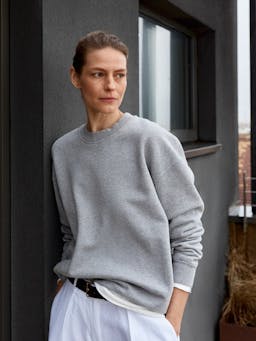 Slate grey relaxed-fit sweatshirt The Relaxed SWEATSHIRT Navygrey    - Collagerie