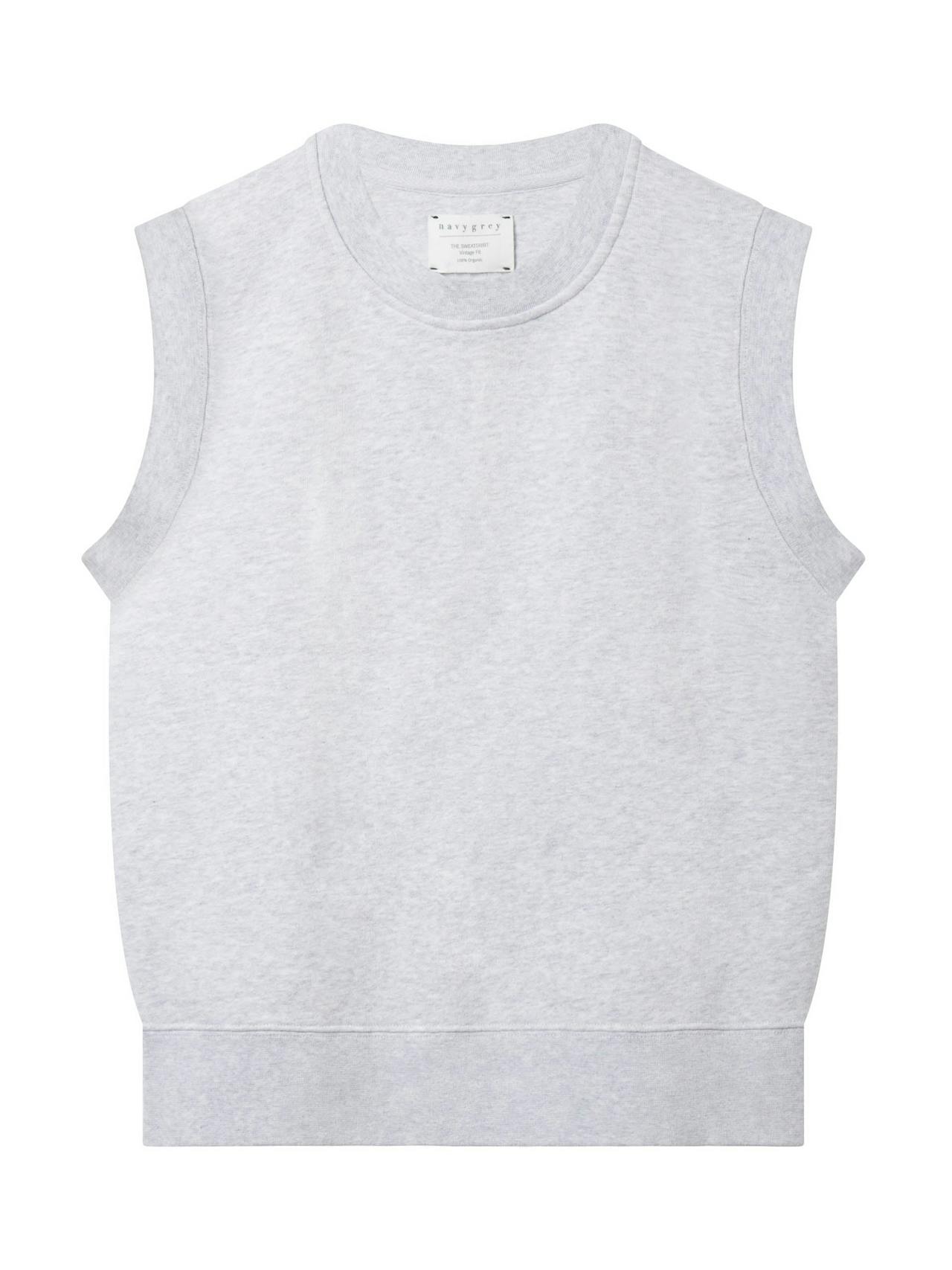 The tank sweatshirt in ice grey Tank Navygrey    - Collagerie