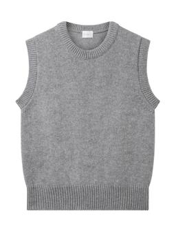 Knit tank top in Storm Grey The TANK Navygrey    - Collagerie